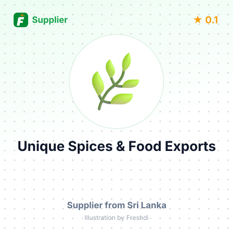 Unique Spices & Food Exports  – summary card, no photo uploaded yet