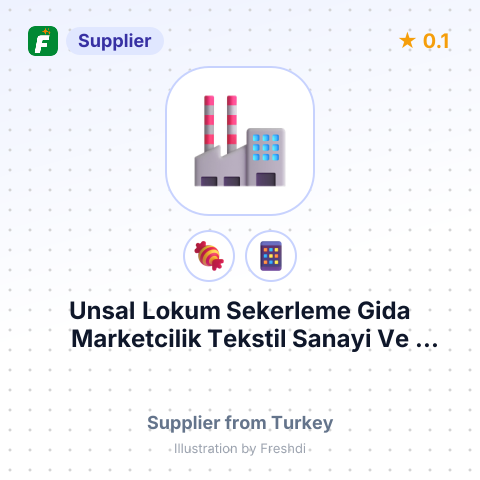 Unsal Lokum Sekerleme Gida Marketcilik Tekstil Sanayi Ve Ticaret Limited Sirketi  – summary card, no photo uploaded yet