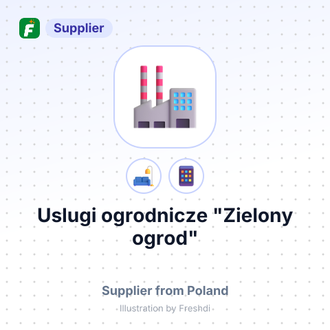 Uslugi ogrodnicze "Zielony ogrod" – summary card, no photo uploaded yet