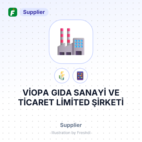 VİOPA GIDA SANAYİ VE TİCARET LİMİTED ŞİRKETİ – summary card, no photo uploaded yet