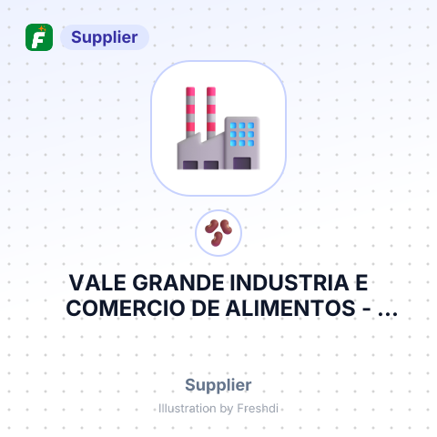 VALE GRANDE INDUSTRIA E COMERCIO DE ALIMENTOS – summary card, no photo uploaded yet