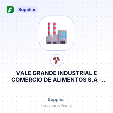VALE GRANDE INDUSTRIAL E COMERCIO DE ALIMENTOS S.A – summary card, no photo uploaded yet