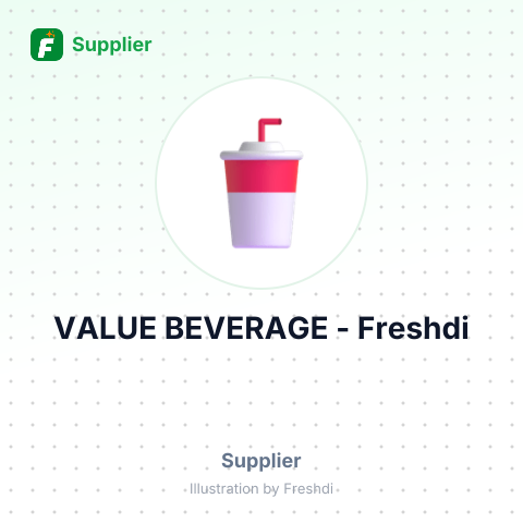 VALUE BEVERAGE – summary card, no photo uploaded yet