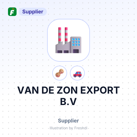 VAN DE ZON EXPORT B.V – summary card, no photo uploaded yet