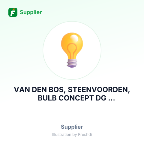 VAN DEN BOS, STEENVOORDEN, BULB CONCEPT DG ALBLASSERDAM, NTH – summary card, no photo uploaded yet
