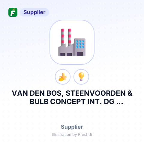 VAN DEN BOS, STEENVOORDEN & BULB CONCEPT INT. DG ALBLASSERDAM, NTH – summary card, no photo uploaded yet