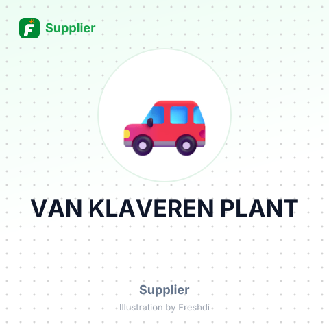 VAN KLAVEREN PLANT – summary card, no photo uploaded yet