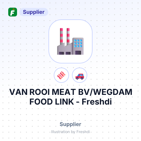 VAN ROOI MEAT BV/WEGDAM FOOD LINK – summary card, no photo uploaded yet