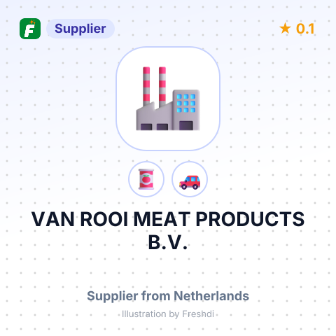 VAN ROOI MEAT PRODUCTS B.V. – summary card, no photo uploaded yet