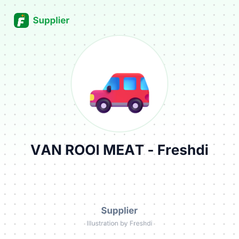 VAN ROOI MEAT – summary card, no photo uploaded yet