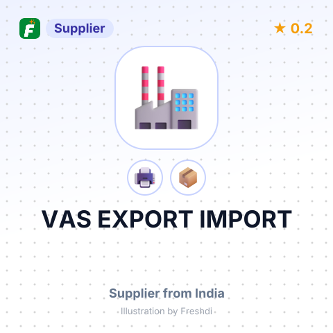 VAS EXPORT IMPORT – summary card, no photo uploaded yet