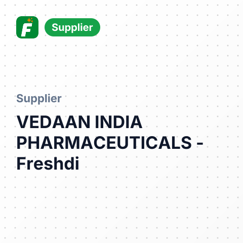 VEDAAN INDIA PHARMACEUTICALS – summary card, no photo uploaded yet