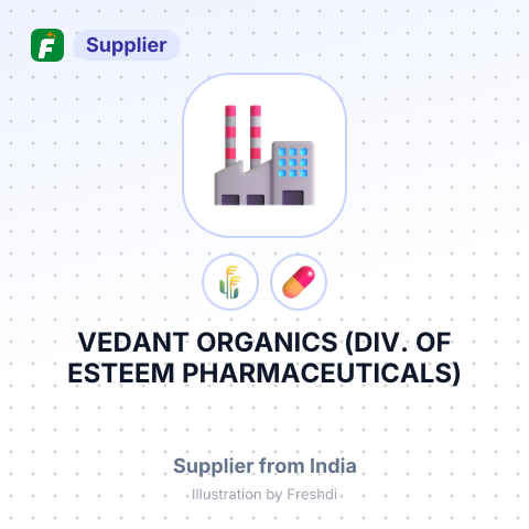VEDANT ORGANICS (DIV. OF ESTEEM PHARMACEUTICALS) – summary card, no photo uploaded yet
