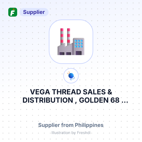 VEGA THREAD SALES & DISTRIBUTION , GOLDEN 68 MARKETING – summary card, no photo uploaded yet