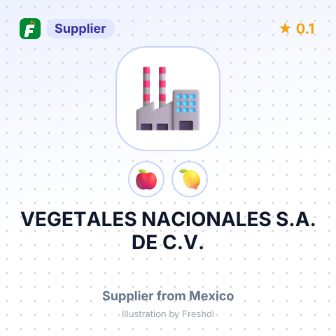 VEGETALES NACIONALES S.A. DE C.V. – summary card, no photo uploaded yet