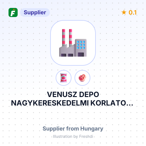 VENUSZ DEPO NAGYKERESKEDELMI KORLATOLT FELELOSSEGU TARSASAG – summary card, no photo uploaded yet