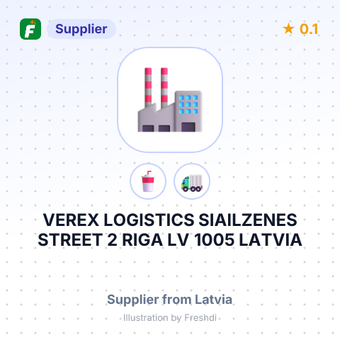 VEREX LOGISTICS SIAILZENES STREET 2 RIGA LV 1005 LATVIA – summary card, no photo uploaded yet