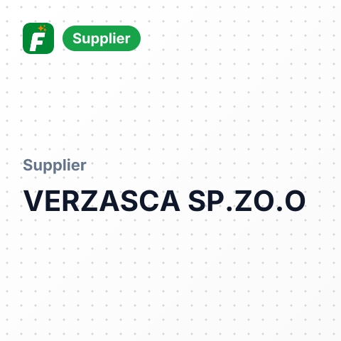VERZASCA SP.ZO.O – summary card, no photo uploaded yet