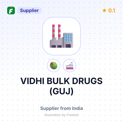 VIDHI BULK DRUGS (GUJ) – summary card, no photo uploaded yet