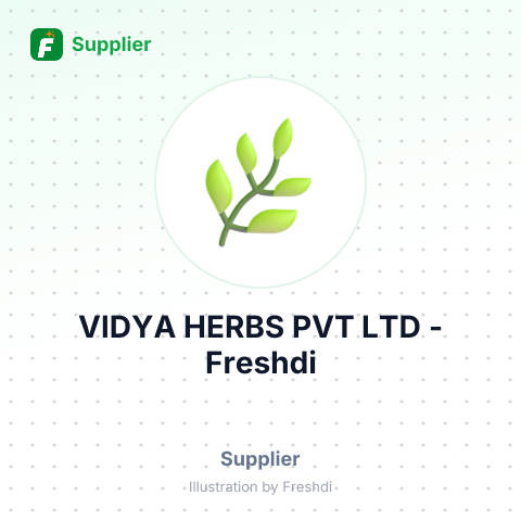 VIDYA HERBS PVT LTD – summary card, no photo uploaded yet