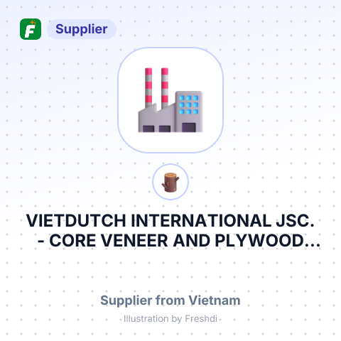 VIETDUTCH INTERNATIONAL JSC. - CORE VENEER AND PLYWOOD SUPPLIER – summary card, no photo uploaded yet
