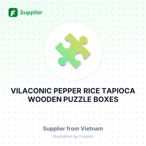 VILACONIC PEPPER RICE TAPIOCA WOODEN PUZZLE BOXES – summary card, no photo uploaded yet