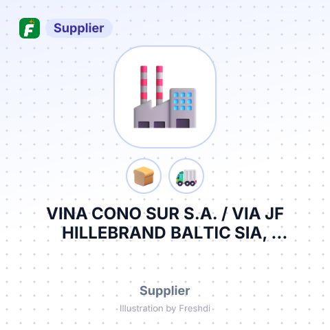 VINA CONO SUR S.A. / VIA JF HILLEBRAND BALTIC SIA, RIGA,LATVIA WAREHOUSE REFTRANS LOGISTICS SIA – summary card, no photo uploaded yet