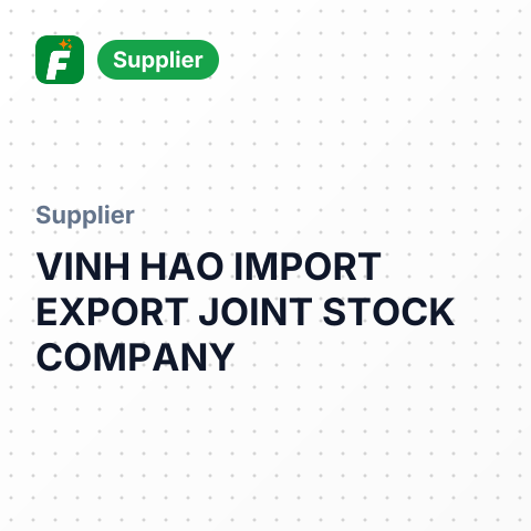 VINH HAO IMPORT EXPORT JOINT STOCK COMPANY – summary card, no photo uploaded yet