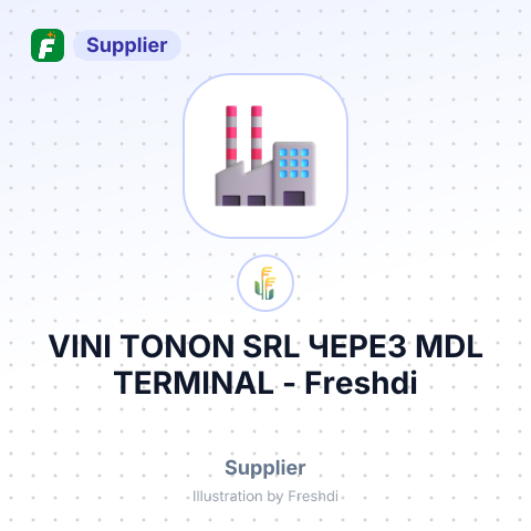 VINI TONON SRL ЧЕРЕЗ MDL TERMINAL – summary card, no photo uploaded yet