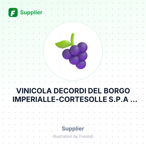 VINICOLA DECORDI DEL BORGO IMPERIALLE-CORTESOLLE S.P.A – summary card, no photo uploaded yet