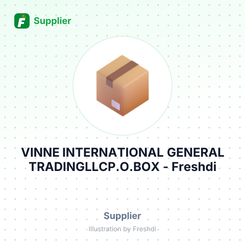 VINNE INTERNATIONAL GENERAL TRADINGLLCP.O.BOX – summary card, no photo uploaded yet