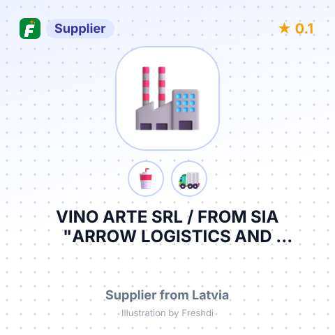 VINO ARTE SRL / FROM SIA "ARROW LOGISTICS AND SERVICES" RIGA LATVIA – summary card, no photo uploaded yet