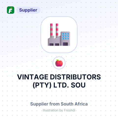 VINTAGE DISTRIBUTORS (PTY) LTD. SOU – summary card, no photo uploaded yet