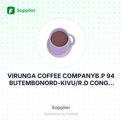 VIRUNGA COFFEE COMPANYB.P 94 BUTEMBONORD-KIVU/R.D CONGO – summary card, no photo uploaded yet
