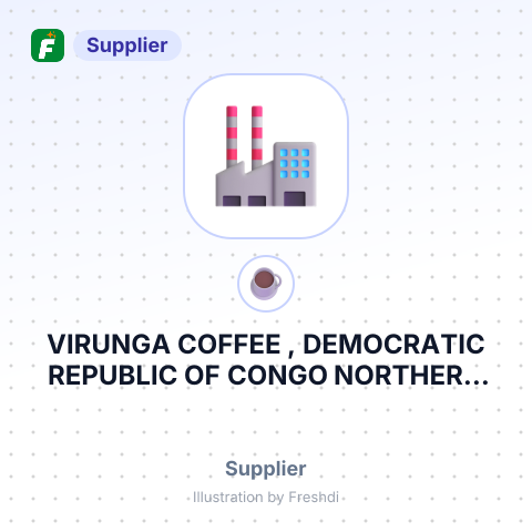 VIRUNGA COFFEE , DEMOCRATIC REPUBLIC OF CONGO NORTHERN KIVU P.O.BOX 94 GOMA QAURTER BUJOVU KABUTEMBO GOMA – summary card, no photo uploaded yet