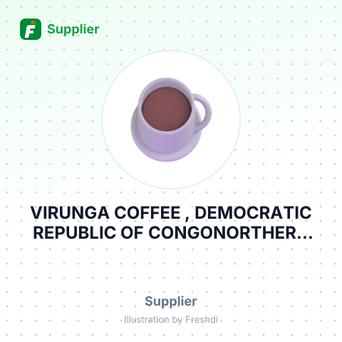 VIRUNGA COFFEE , DEMOCRATIC REPUBLIC OF CONGONORTHERN KIVU P.O.BOX 94 GOMAQAURTER BUJOVU KABUTEMBO GOMA – summary card, no photo uploaded yet