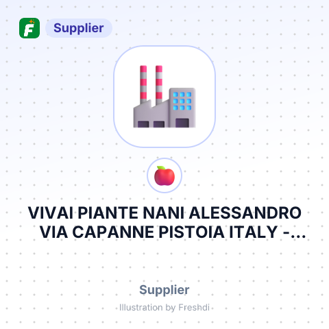 VIVAI PIANTE NANI ALESSANDRO VIA CAPANNE PISTOIA ITALY – summary card, no photo uploaded yet