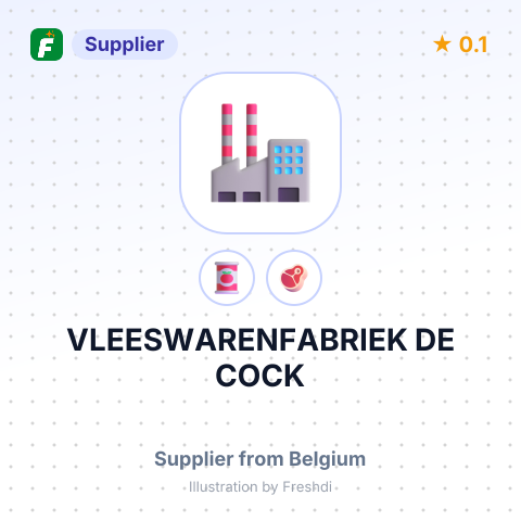 VLEESWARENFABRIEK DE COCK – summary card, no photo uploaded yet