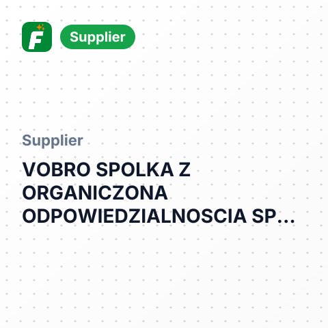 VOBRO SPOLKA Z ORGANICZONA ODPOWIEDZIALNOSCIA SPOLKA KOMANDYTOWA 78 PODGORNA – summary card, no photo uploaded yet
