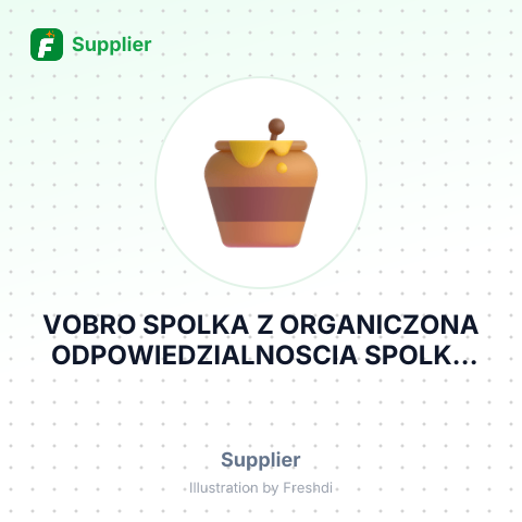 VOBRO SPOLKA Z ORGANICZONA ODPOWIEDZIALNOSCIA SPOLKA KOMANDYTOWA – summary card, no photo uploaded yet
