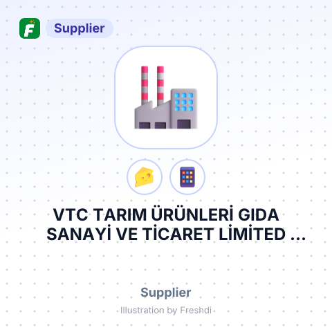 VTC TARIM ÜRÜNLERİ GIDA SANAYİ VE TİCARET LİMİTED ŞİRKETİ. – summary card, no photo uploaded yet