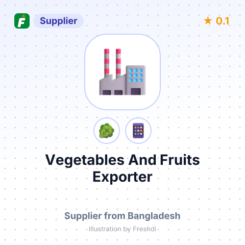 Vegetables And Fruits Exporter – summary card, no photo uploaded yet