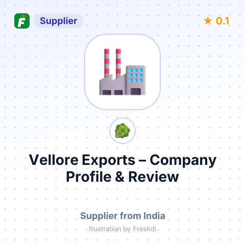 Vellore Exports – summary card, no photo uploaded yet