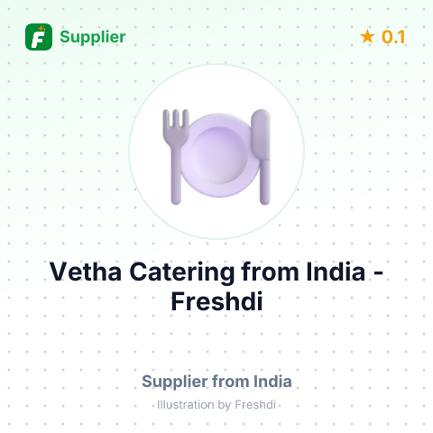 Vetha Catering  – summary card, no photo uploaded yet