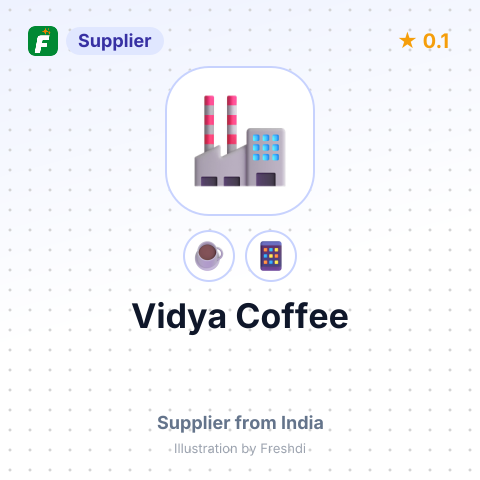 Vidya Coffee  – summary card, no photo uploaded yet
