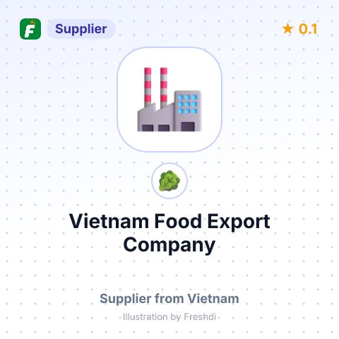 Vietnam Food Export Company – summary card, no photo uploaded yet