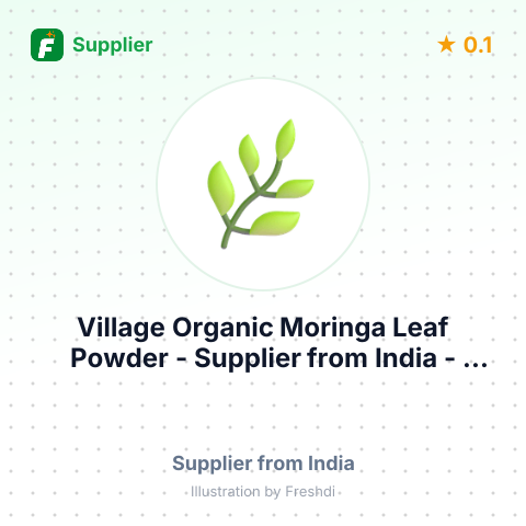 Village Organic Moringa Leaf Powder  – summary card, no photo uploaded yet