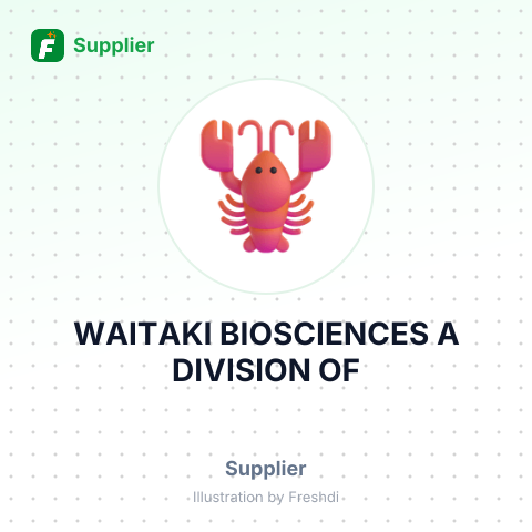 WAITAKI BIOSCIENCES A DIVISION OF – summary card, no photo uploaded yet