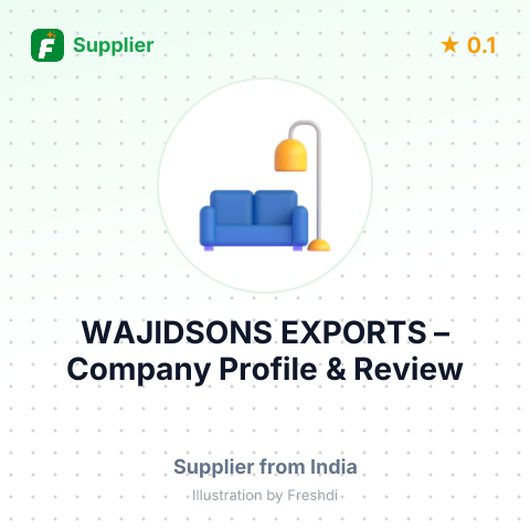 WAJIDSONS EXPORTS – summary card, no photo uploaded yet