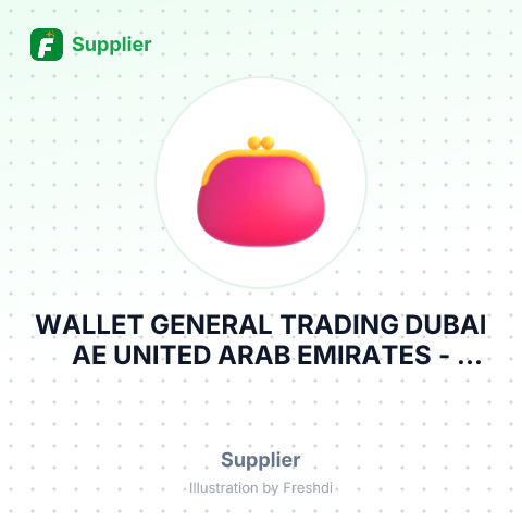 WALLET GENERAL TRADING DUBAI AE UNITED ARAB EMIRATES – summary card, no photo uploaded yet